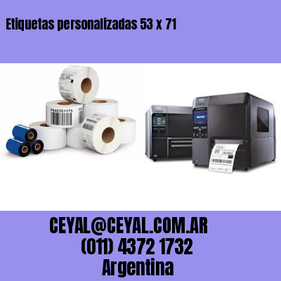 Etiquetas personalizadas 53 x 71