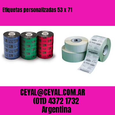 Etiquetas personalizadas 53 x 71