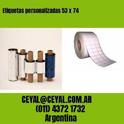 Etiquetas personalizadas 53 x 74