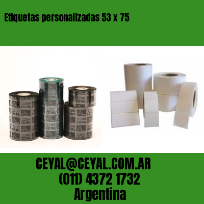 Etiquetas personalizadas 53 x 75