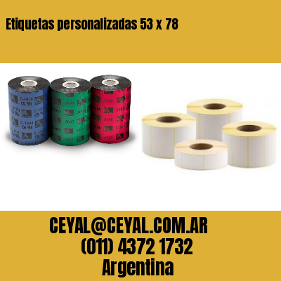 Etiquetas personalizadas 53 x 78