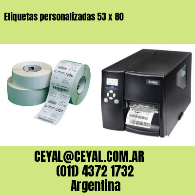 Etiquetas personalizadas 53 x 80