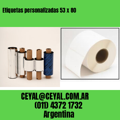 Etiquetas personalizadas 53 x 80