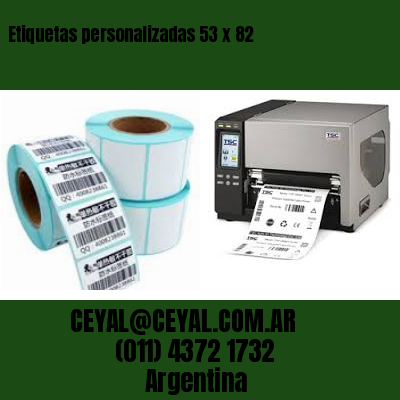 Etiquetas personalizadas 53 x 82