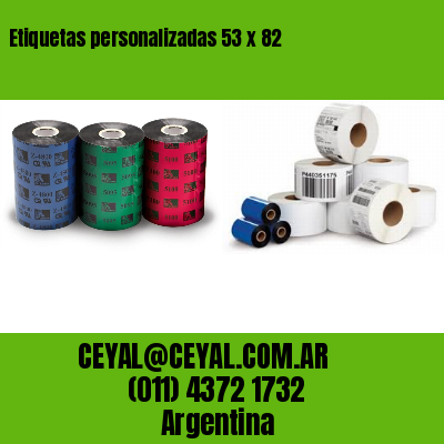 Etiquetas personalizadas 53 x 82