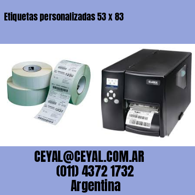 Etiquetas personalizadas 53 x 83