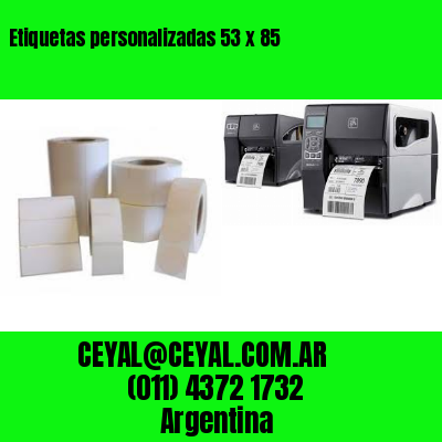 Etiquetas personalizadas 53 x 85