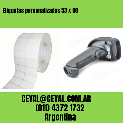 Etiquetas personalizadas 53 x 88