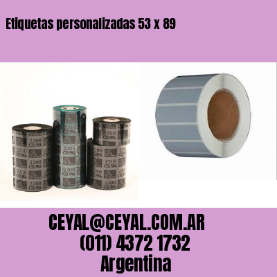 Etiquetas personalizadas 53 x 89