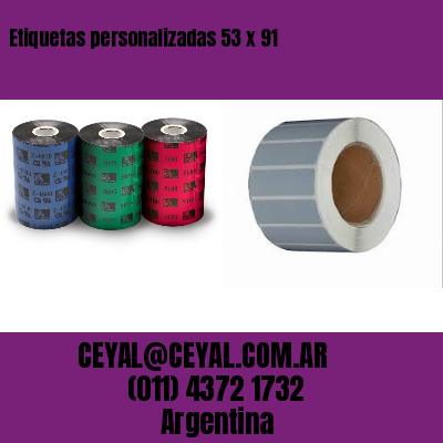 Etiquetas personalizadas 53 x 91