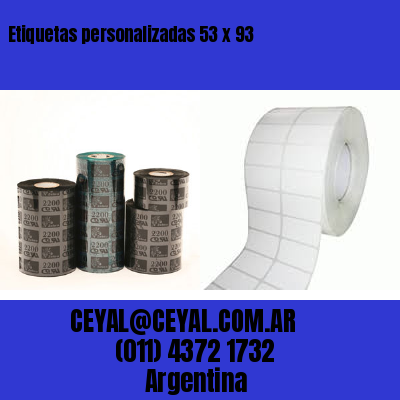 Etiquetas personalizadas 53 x 93