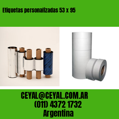 Etiquetas personalizadas 53 x 95