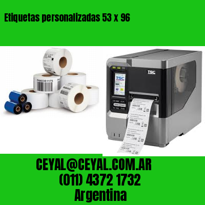 Etiquetas personalizadas 53 x 96