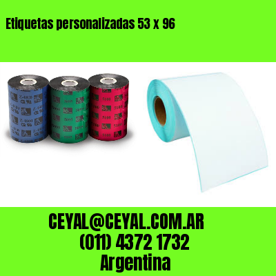 Etiquetas personalizadas 53 x 96