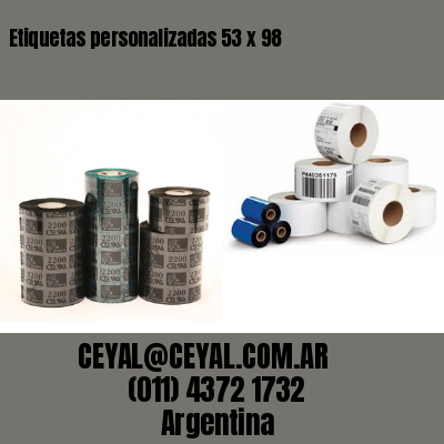 Etiquetas personalizadas 53 x 98