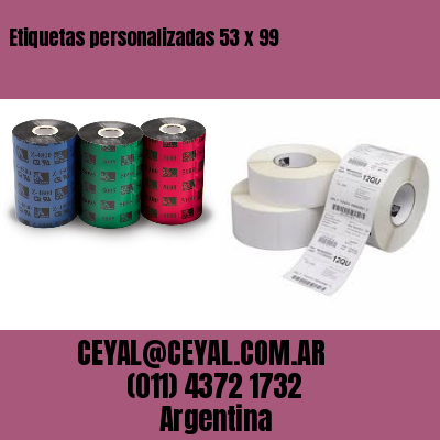 Etiquetas personalizadas 53 x 99