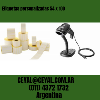 Etiquetas personalizadas 54 x 100