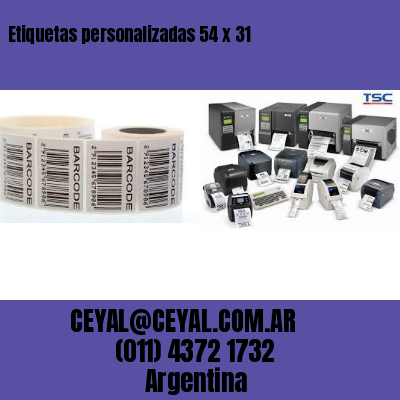 Etiquetas personalizadas 54 x 31