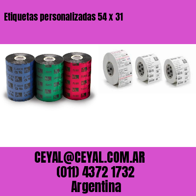 Etiquetas personalizadas 54 x 31