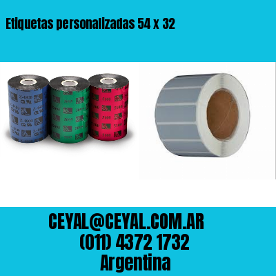 Etiquetas personalizadas 54 x 32