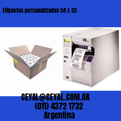 Etiquetas personalizadas 54 x 33