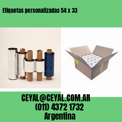 Etiquetas personalizadas 54 x 33