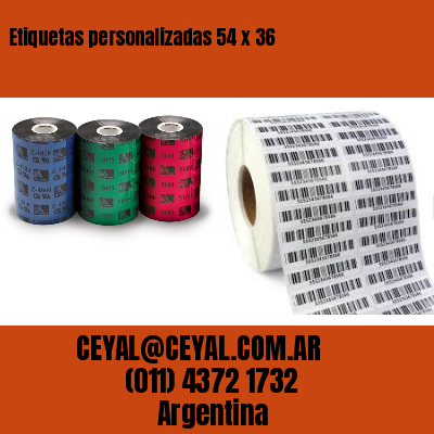 Etiquetas personalizadas 54 x 36