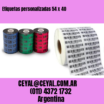 Etiquetas personalizadas 54 x 40