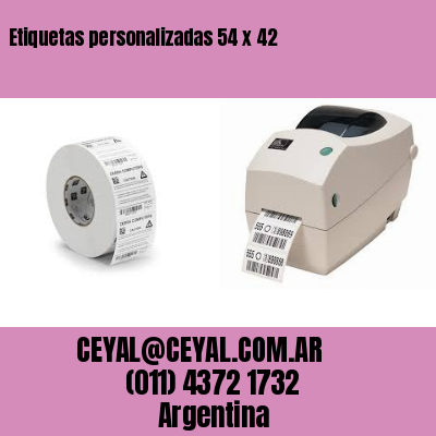 Etiquetas personalizadas 54 x 42