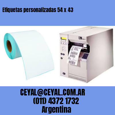 Etiquetas personalizadas 54 x 43