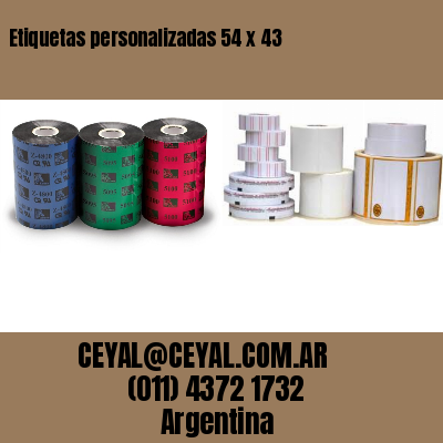 Etiquetas personalizadas 54 x 43