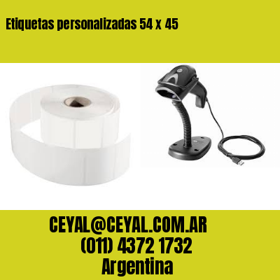 Etiquetas personalizadas 54 x 45