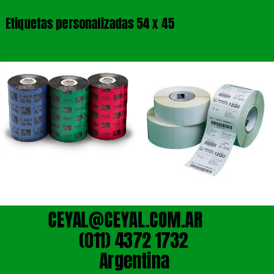 Etiquetas personalizadas 54 x 45