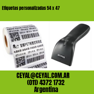 Etiquetas personalizadas 54 x 47