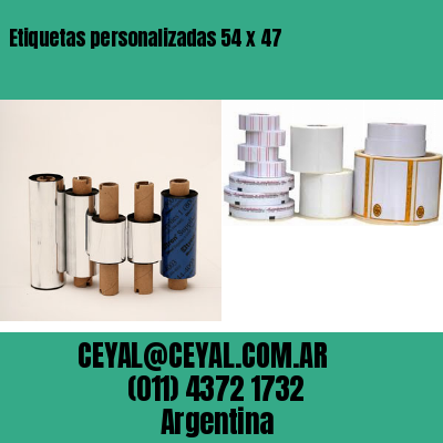 Etiquetas personalizadas 54 x 47