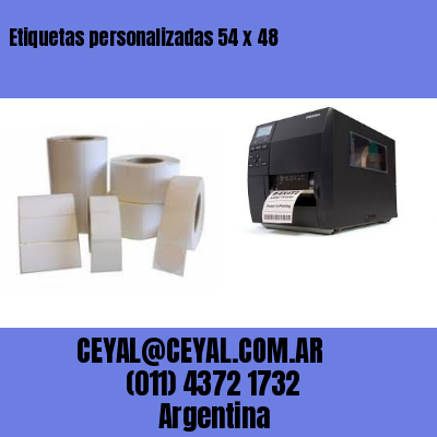 Etiquetas personalizadas 54 x 48