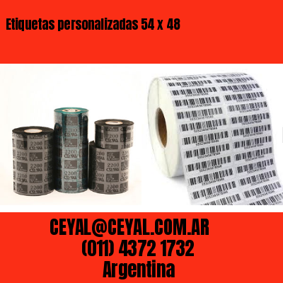 Etiquetas personalizadas 54 x 48