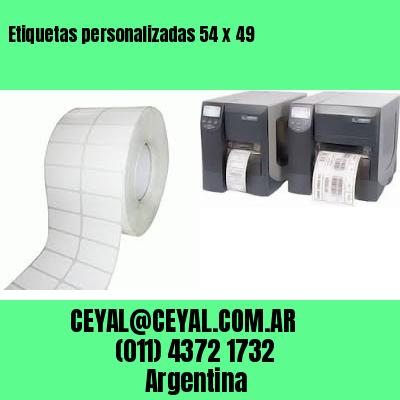 Etiquetas personalizadas 54 x 49