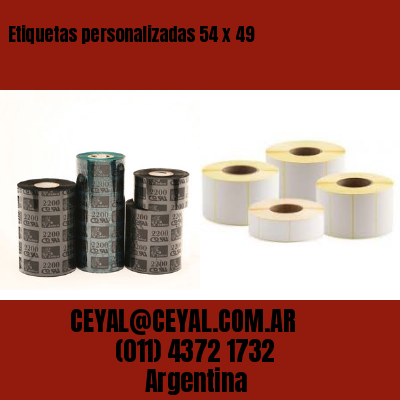 Etiquetas personalizadas 54 x 49