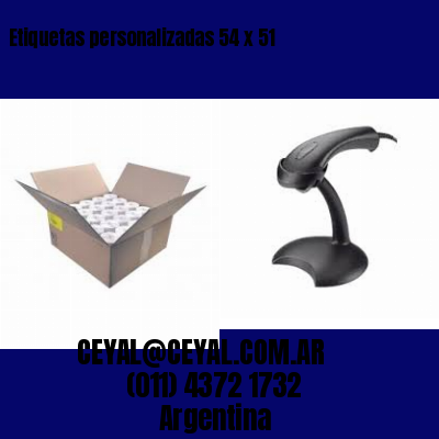 Etiquetas personalizadas 54 x 51