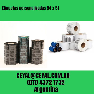 Etiquetas personalizadas 54 x 51