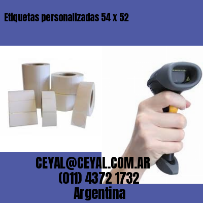 Etiquetas personalizadas 54 x 52