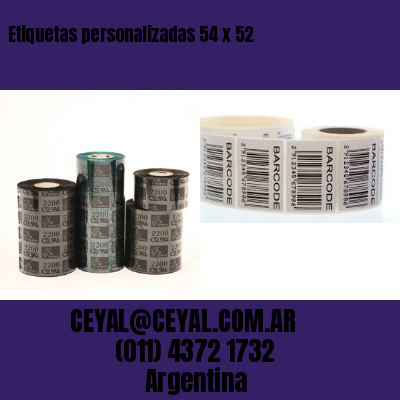 Etiquetas personalizadas 54 x 52