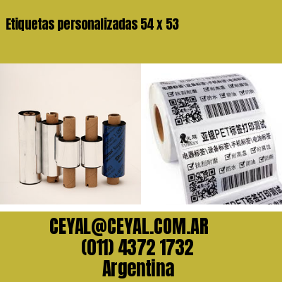 Etiquetas personalizadas 54 x 53