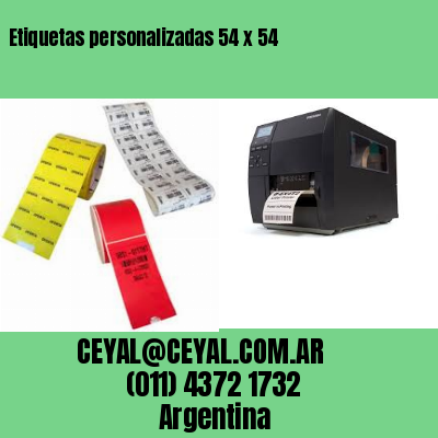 Etiquetas personalizadas 54 x 54