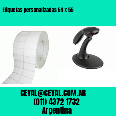 Etiquetas personalizadas 54 x 55