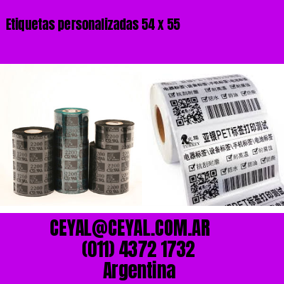 Etiquetas personalizadas 54 x 55