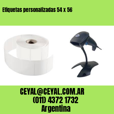 Etiquetas personalizadas 54 x 56