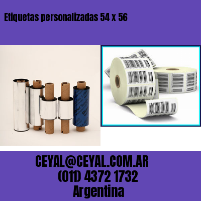 Etiquetas personalizadas 54 x 56