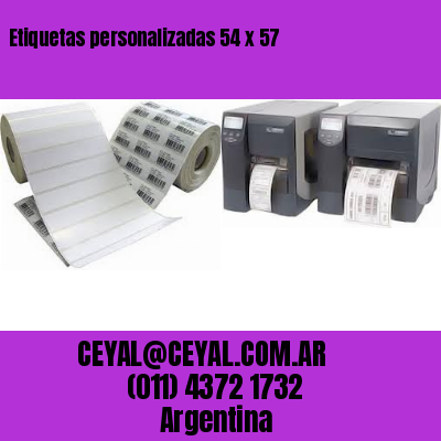 Etiquetas personalizadas 54 x 57